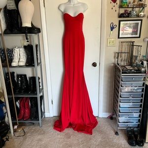 Jessica Rabbit Red Sweetheart Strapless Bodycon Gown